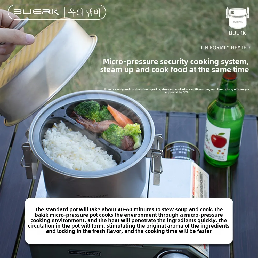 Panci kukus multifungsi untuk  - Camping Cooking Pot Stainless Steel ulasan dan harga