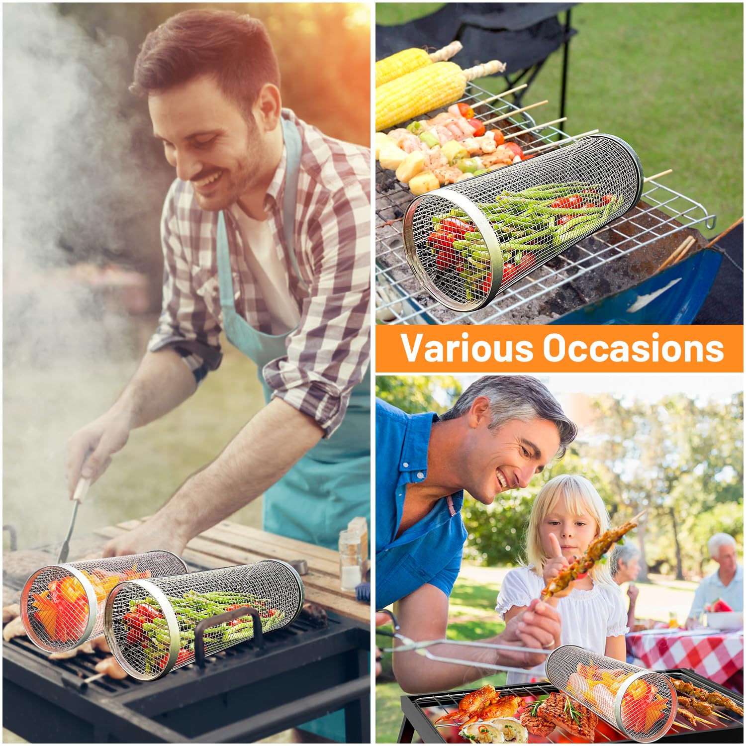 2 Buah Keranjang Pemanggang Be - Camping Cooking Basket ulasan dan harga