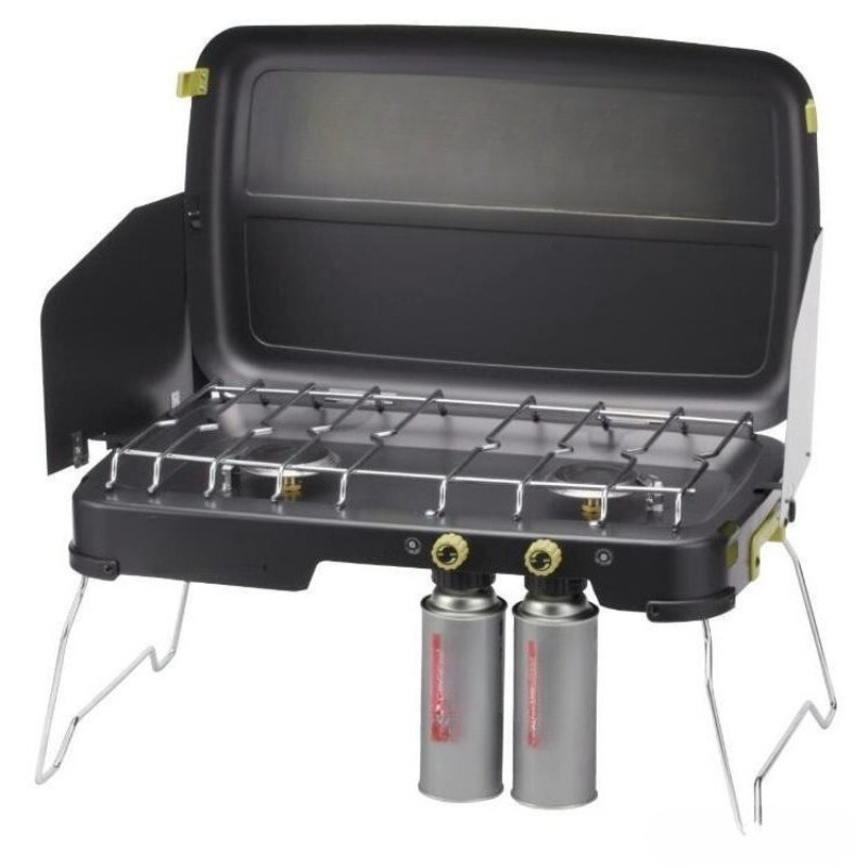 Kompor Kaset Portabel Tahan An - Camping Double Cooking Stove ulasan dan harga