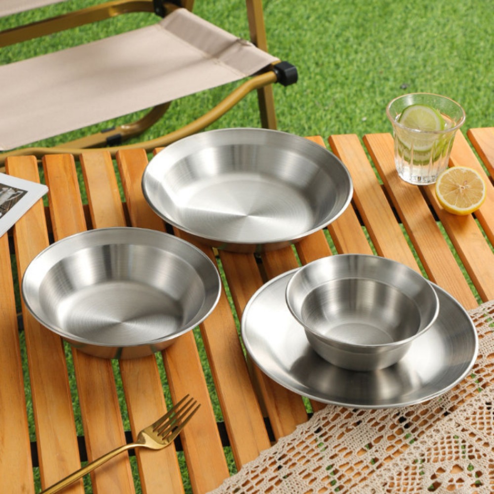 Set peralatan makan stainless  - Camping Cooking Plate ulasan dan harga