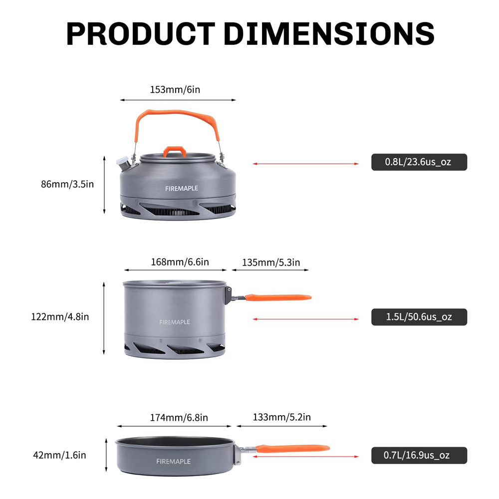 Peralatan Masak Berkemah Maple - Camping Cooking Ware Set ulasan dan harga