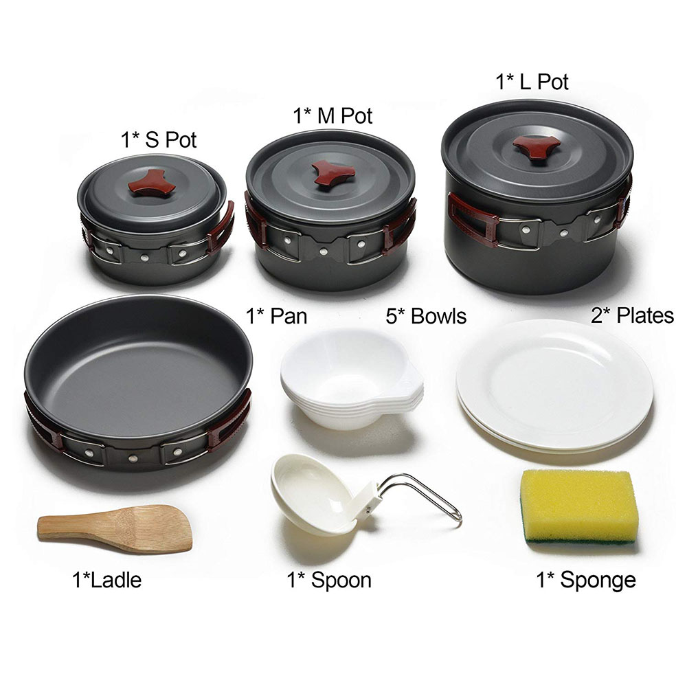 Kit peralatan masak Camping lu - Camping Cooking Basket ulasan dan harga