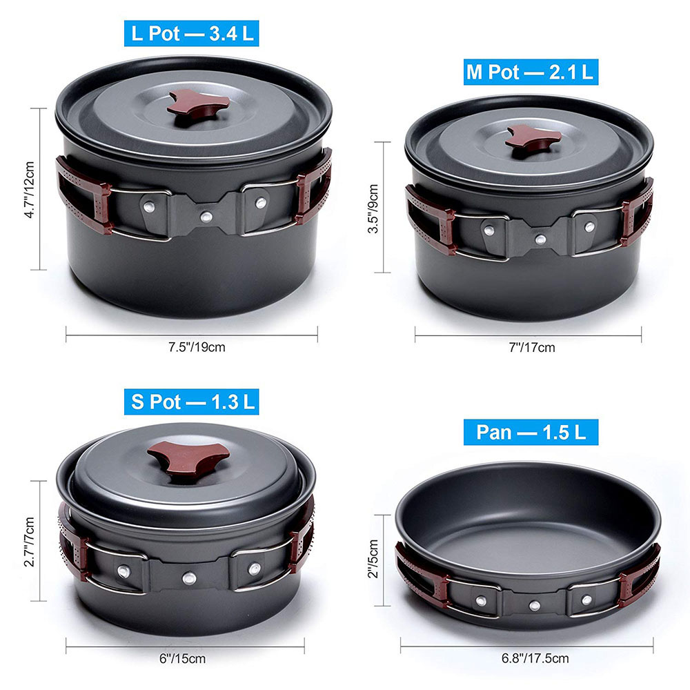 Kit peralatan masak Camping lu - Camping Cooking Basket ulasan dan harga
