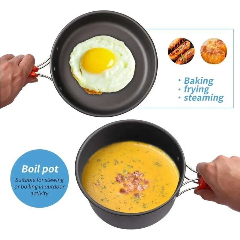 Set Peralatan Masak Camping, P - Camping Cooking Ware Set ulasan dan harga