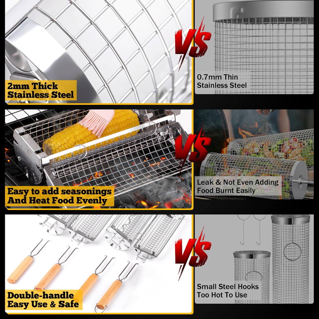 BUYYES Keranjang Panggangan Be - Camping Cooking Basket ulasan dan harga